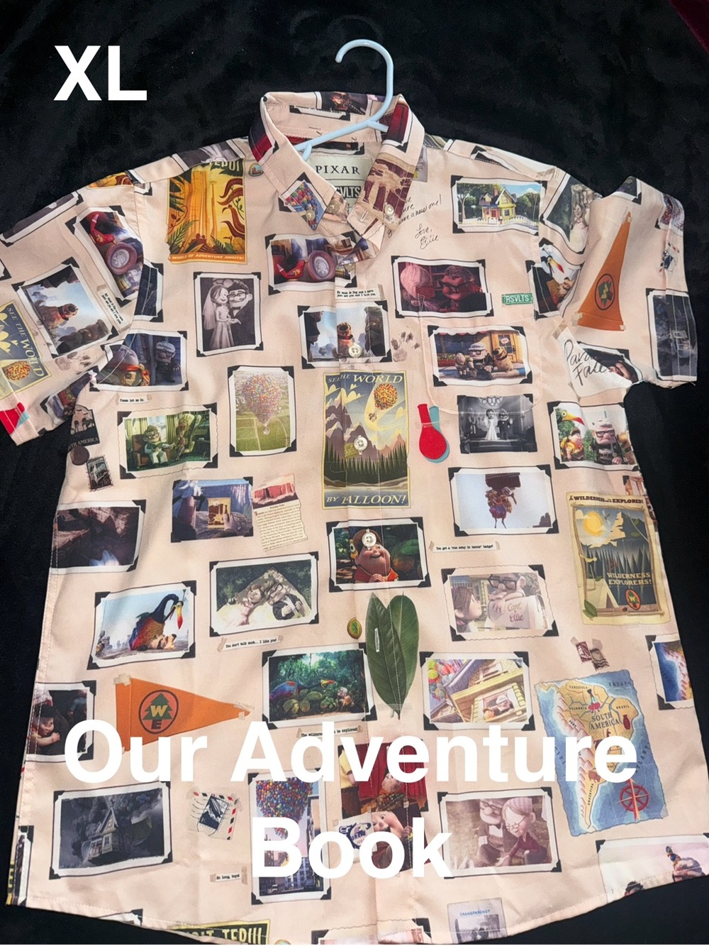 RSVLTS Our Adventure Book Shirt with Multicolor Pixar Postcard Print